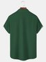 Royaura Christmas Holiday Green Men's Bowling Shirt Christmas Tree Cartoon Stretch Casual Camp Pocket Button Santa Shirts