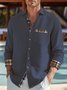 Royaura Basic Casual Plaid Print Beach Men's Hawaiian Oversized Long Sleeve Shirt with Pockets