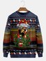 Royaura Men's Rooster Ugly Christmas Sweater Print Festive Style Pullover Sweatshirts