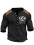 Men's clothing.IT'S A. BOB THING YOU WOULDN'T UNDERSTAND! Printed Long Sleeve Henley