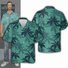 Men's Casual Palm Tree Hawaiian Vacation Short Sleeve Shirt