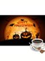 Royaura Halloween pumpkin print tablecloth