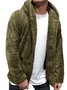 Royaura Fleece Warm Men's Button Hooded Sweatshirt