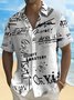 Royaura Art Graffiti Print Men's Button Pocket Shirt