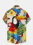 Royaura Parrot Print Men's Button Pocket Shirt