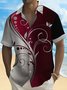 Royaura Men's Ombre Art Floral Print Button Pocket Shirt