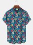 Royaura Parrot Swim Tropical Hawaiian Print Short Sleeve Pocket Button-Down Shirt