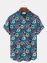 Royaura Parrot Swim Tropical Hawaiian Print Short Sleeve Pocket Button-Down Shirt