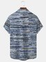 Royaura Vintage Art Geometric Men's Casual Shirt Stretch Plus Size Button Up Aloha Camp Pocket Shirts