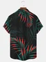 Royaura Coconut Leaf Resort Beach Men's Printed Oversized Stretch Beach Camping Shirt