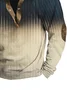 Royaura gradient striped stand-up collar button basic sweatshirt outdoor camping warm sweatshirt