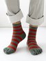Royaura Men's Deodorant Elastic Indoor and Outdoor Toe Socks