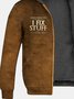 Royaura Vintage Lettered Fleece Hooded Sweatshirts Coat Warm Comfortable Jacket Outwear Big Tall