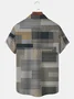 Royaura Men's Casual Geometric Print Oversized Short Sleeve Shirt