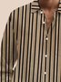 Royaura Christmas Print Men's Oversized Pocket Long Sleeve Shirt