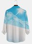 Royaura Men's Art Animal Ski Oversized Long Sleeve Shirt