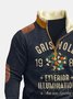 Royaura Vintage Christmas Holiday Men's Quarter Zip Fleece Stand Collar Sweatshirts Warm Comfortable Gris Wold Pullover Sweatshirts
