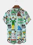 Royaura Christmas Movie Print Men's Button Pocket Shirt