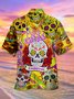 Royaura Clown Carnival Men's Hawaiian Shirt Stretch Garment Aloha Camp Pocket Shirt