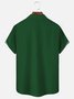 Royaura St. Patrick's Holiday Green Men's Bowling Shirts Stretch Easy Care Aloha Camp Button Shirts Plus Size