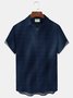 Royaura 50's Retro Psychedelic Polka Dot Blue Men's Shirt Gradient Art Pocket Camp Shirt Big Tall