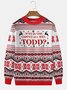 Royaura Men's Christmas Print Crew Neck Ugly Christmas Sweatshirt