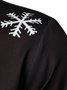Royaura Christmas Holiday Black Long Sleeve Shirts Santa Ugly Christmas Shirt