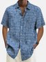 Royaura Basic Textured Print Men's Button Pocket Shirt