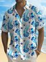 Royaura Hawaiian Sea Life Jellyfish Print Men's Button Pocket Shirt