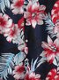 Royaura Vintage Floral Print Men's Button Pocket Shirt