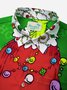 Royaura Christmas Cartoon Fun Printed Men's Button Pocket Shirt