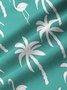 Royaura® Beach Vacation Coconut Tree Men's Hawaiian Shirts Flamingo Cartoon Stretch Pocket Camp Shirts