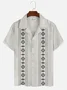 Royaura® Vintage Holiday Beach Men's Guayabera Shirt Ethnic Geometric Art Bowling Shirt Big Tall