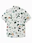 Royaura® Basic Abstract Printed Men's Button Pocket Shirt