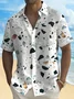 Royaura® Basic Abstract Printed Men's Button Pocket Shirt