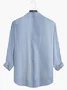 Royaura® Basic Stripe Contrast Print Men's Button Pocket Long Sleeve Lapel Hawaiian Shirt