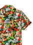 Royaura® Royaura® Floral Pinup Girl Men's Hawaiian Shirt Button Pocket Tropical Shirt Big Tall