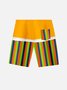 Royaura® Beach Vacation Men's Striped Beach Pants Quick-drying Stretch Casual Boat Shorts