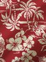 Royaura® Hawaiian Floral Botanical Print Men's Button Pocket Short Sleeve Shirt
