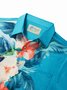 Royaura Hawaiian Floral Hummingbird Print Men's Button Pocket Quick Dry Cool Ice Shirts Sweat-wicking Shirt