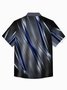 Royaura® Basic Gradient Textured Print Men's Hawaiian Shirt Easy Care Pocket Camping Shirt