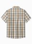 Royaura® Hawaiian Shirt Basics Plaid Print Men's Button Pocket Shirt