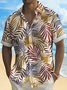 Royaura® Floral Palm Leaf Casual Loose Men's Short Sleeve Shirt