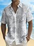 Royaura® Retro Abstract Textured Men's Hawaiian Shirt Pocket Camping Shirt Big Tall
