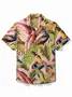 Royaura® Tropical Palm Leaf Men's Hawaiian Shirt Animal Toucan Peacock Easy Care Pocket Camp Shirt Big Tall