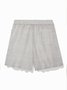 Royaura® Cotton Linen Japanese Koi Print Men's Casual Beach Shorts