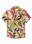 Royaura® Tropical Palm Leaf Men's Hawaiian Shirt Animal Toucan Peacock Easy Care Pocket Camp Shirt Big Tall