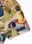 Royaura® Tropical Palm Leaf Men's Hawaiian Shirt Animal Toucan Peacock Easy Care Pocket Camp Shirt Big Tall