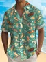 Royaura® Beach Holiday Crocodile Men's Hawaiian Shirt Stretch Easy Care Quick Dry Camp Shirt Big Tall