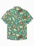 Royaura® Beach Holiday Crocodile Men's Hawaiian Shirt Stretch Easy Care Quick Dry Camp Shirt Big Tall